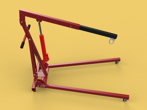 MOBILE HYDRAULIC ENGINE CRANE HOIST HEAVY LIFTING FOLDING MANUAL 3D 模型