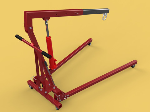 MOBILE HYDRAULIC ENGINE CRANE HOIST HEAVY LIFTING FOLDING MANUAL 3D 模型