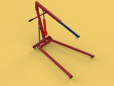 MOBILE HYDRAULIC ENGINE CRANE HOIST HEAVY LIFTING FOLDING MANUAL 3D 模型