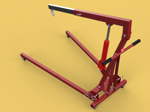 MOBILE HYDRAULIC ENGINE CRANE HOIST HEAVY LIFTING FOLDING MANUAL 3D 模型