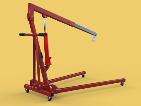 MOBILE HYDRAULIC ENGINE CRANE HOIST HEAVY LIFTING FOLDING MANUAL 3D 模型