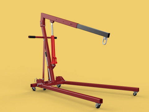MOBILE HYDRAULIC ENGINE CRANE HOIST HEAVY LIFTING FOLDING MANUAL 3D 模型