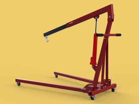 MOBILE HYDRAULIC ENGINE CRANE HOIST HEAVY LIFTING FOLDING MANUAL 3D 模型