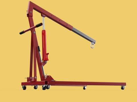 MOBILE HYDRAULIC ENGINE CRANE HOIST HEAVY LIFTING FOLDING MANUAL 3D 模型
