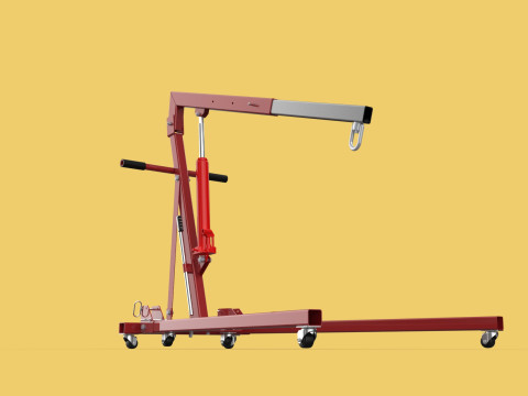 MOBILE HYDRAULIC ENGINE CRANE HOIST HEAVY LIFTING FOLDING MANUAL 3D 模型