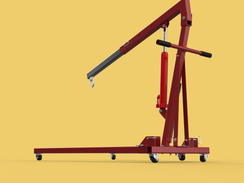 MOBILE HYDRAULIC ENGINE CRANE HOIST HEAVY LIFTING FOLDING MANUAL 3D 模型