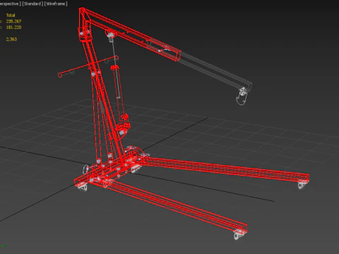 GUINDASTE COM MOTOR HIDR&Aacute;ULICO M&Oacute;VEL MANUAL DE DOBRAMENTO DE ELEVA&Ccedil;&Atilde;O PESADA Modelo 3D