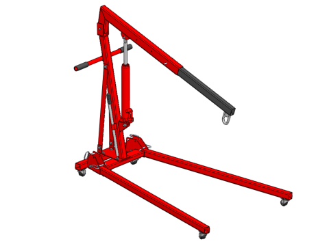 MOBILE HYDRAULIC ENGINE CRANE HOIST HEAVY LIFTING FOLDING MANUAL 3D 模型