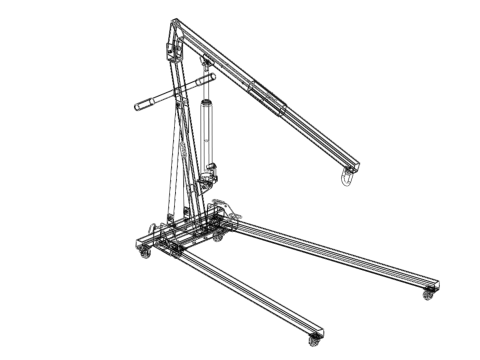 MOBILE HYDRAULIC ENGINE CRANE HOIST HEAVY LIFTING FOLDING MANUAL 3D 模型