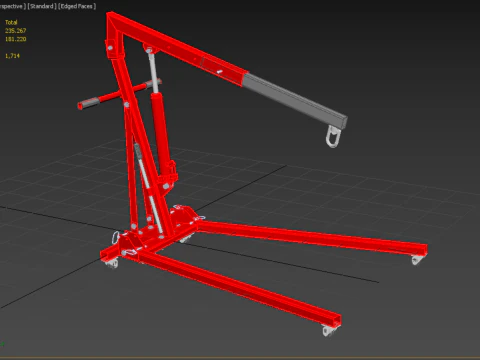 GUINDASTE COM MOTOR HIDR&Aacute;ULICO M&Oacute;VEL MANUAL DE DOBRAMENTO DE ELEVA&Ccedil;&Atilde;O PESADA Modelo 3D