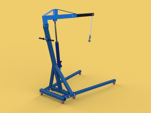 HEAVY DUTY MOBILE HYDRAULIC ENGINE CRANE HOIST LIFTING FOLDABLE 3D 模型