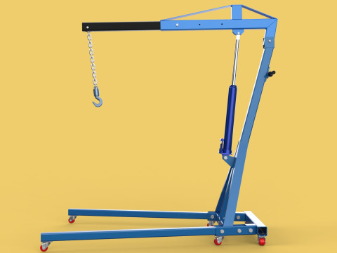 HEAVY DUTY MOBILE HYDRAULIC ENGINE CRANE HOIST LIFTING FOLDABLE 3D 模型