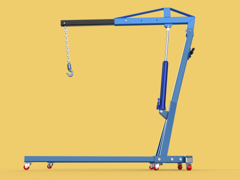 HEAVY DUTY MOBILE HYDRAULIC ENGINE CRANE HOIST LIFTING FOLDABLE 3D 模型