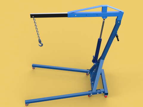 HEAVY DUTY MOBILE HYDRAULIC ENGINE CRANE HOIST LIFTING FOLDABLE 3D 模型