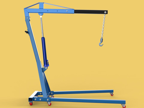 HEAVY DUTY MOBILE HYDRAULIC ENGINE CRANE HOIST LIFTING FOLDABLE 3D 模型