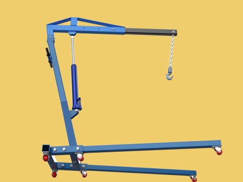 HEAVY DUTY MOBILE HYDRAULIC ENGINE CRANE HOIST LIFTING FOLDABLE 3D 模型
