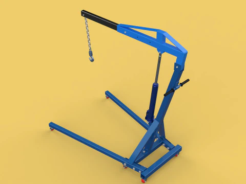 HEAVY DUTY MOBILE HYDRAULIC ENGINE CRANE HOIST LIFTING FOLDABLE 3D Model