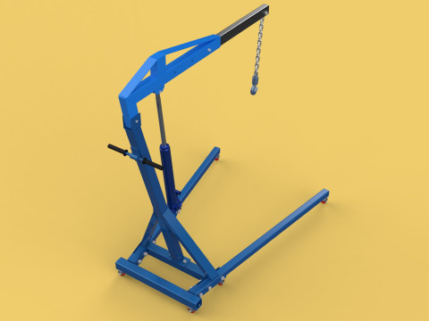 HEAVY DUTY MOBILE HYDRAULIC ENGINE CRANE HOIST LIFTING FOLDABLE 3D 模型