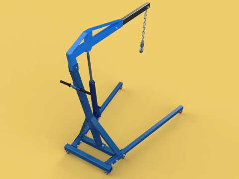 HEAVY DUTY MOBILE HYDRAULIC ENGINE CRANE HOIST LIFTING FOLDABLE 3D Model