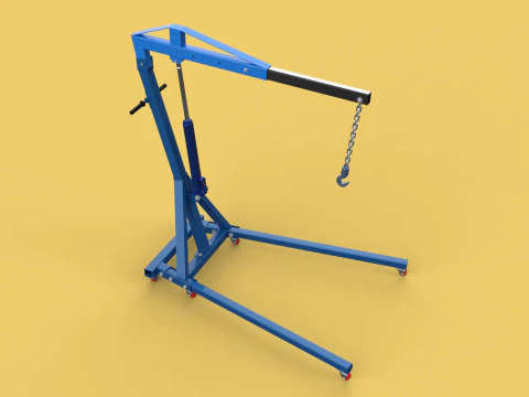 HEAVY DUTY MOBILE HYDRAULIC ENGINE CRANE HOIST LIFTING FOLDABLE 3D Model