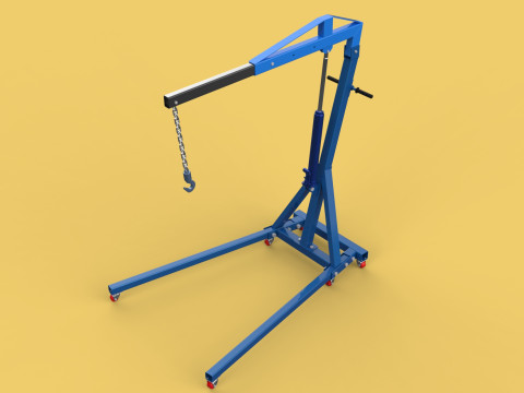 HEAVY DUTY MOBILE HYDRAULIC ENGINE CRANE HOIST LIFTING FOLDABLE 3D 模型