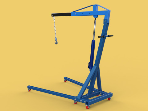 HEAVY DUTY MOBILE HYDRAULIC ENGINE CRANE HOIST LIFTING FOLDABLE 3D 模型