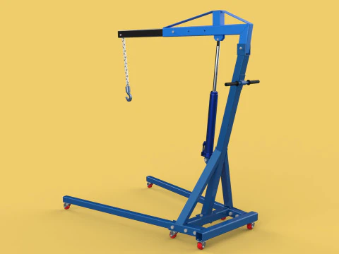 HEAVY DUTY MOBILE HYDRAULIC ENGINE CRANE HOIST LIFTING FOLDABLE 3D Model
