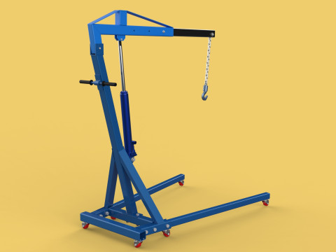 HEAVY DUTY MOBILE HYDRAULIC ENGINE CRANE HOIST LIFTING FOLDABLE 3D 模型