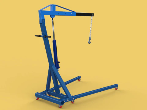 HEAVY DUTY MOBILE HYDRAULIC ENGINE CRANE HOIST LIFTING FOLDABLE 3D Model