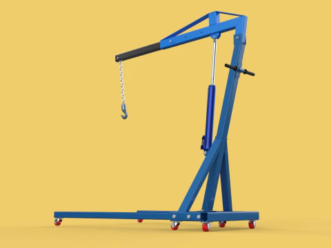 HEAVY DUTY MOBILE HYDRAULIC ENGINE CRANE HOIST LIFTING FOLDABLE 3D Model