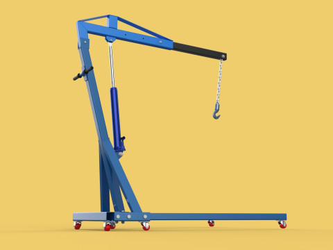 HEAVY DUTY MOBILE HYDRAULIC ENGINE CRANE HOIST LIFTING FOLDABLE 3D 模型