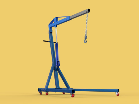 HEAVY DUTY MOBILE HYDRAULIC ENGINE CRANE HOIST LIFTING FOLDABLE 3D 模型