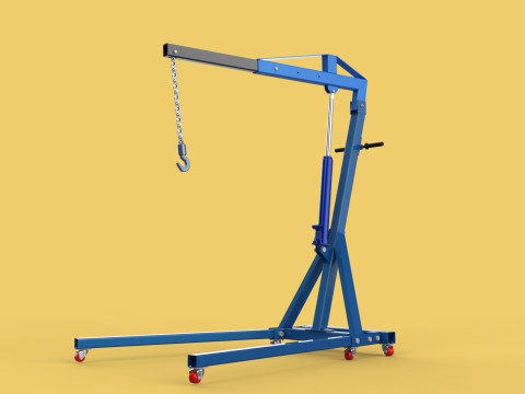 HEAVY DUTY MOBILE HYDRAULIC ENGINE CRANE HOIST LIFTING FOLDABLE 3D 模型