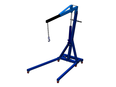 HEAVY DUTY MOBILE HYDRAULIC ENGINE CRANE HOIST LIFTING FOLDABLE 3D 模型
