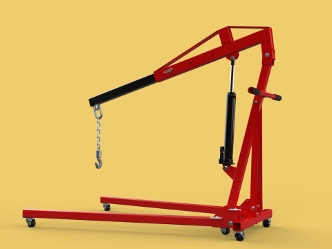 HYDRAULIC JACK ENGINE STAND CRANE HOIST LIFTING FOLDABLE MOBILE 3Dモデル