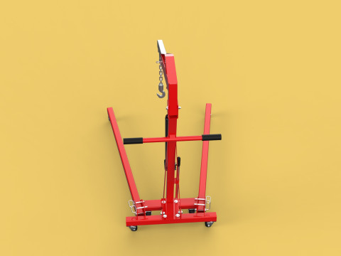 HYDRAULIC JACK ENGINE STAND CRANE HOIST LIFTING FOLDABLE MOBILE 3Dモデル