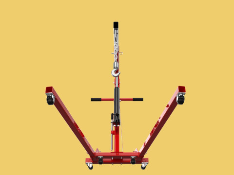 HYDRAULIC JACK ENGINE STAND CRANE HOIST LIFTING FOLDABLE MOBILE 3Dモデル