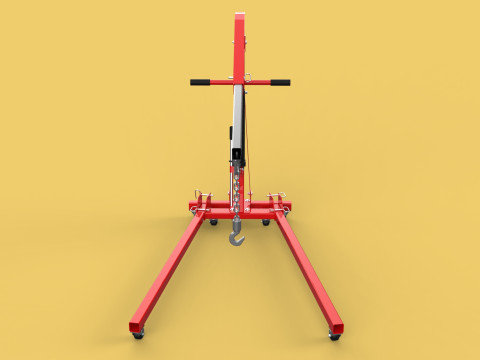 HYDRAULIC JACK ENGINE STAND CRANE HOIST LIFTING FOLDABLE MOBILE 3Dモデル