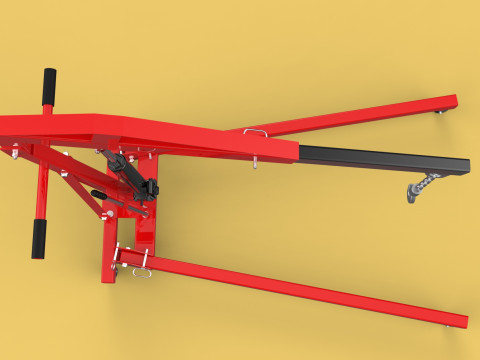 HYDRAULIC JACK ENGINE STAND CRANE HOIST LIFTING FOLDABLE MOBILE 3Dモデル