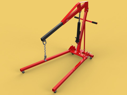 HYDRAULIC JACK ENGINE STAND CRANE HOIST LIFTING FOLDABLE MOBILE 3Dモデル