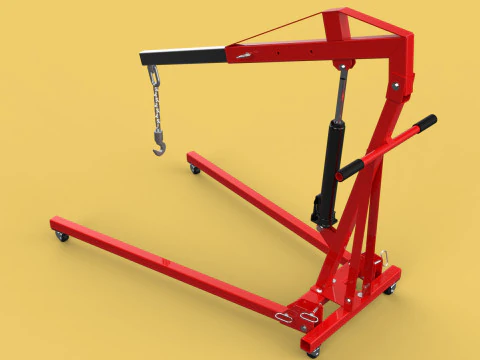 HYDRAULIC JACK ENGINE STAND CRANE HOIST LIFTING FOLDABLE MOBILE 3D Model
