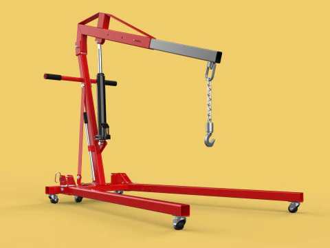 HYDRAULIC JACK ENGINE STAND CRANE HOIST LIFTING FOLDABLE MOBILE 3D Model