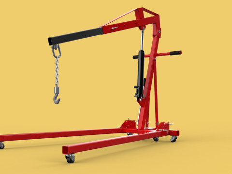 HYDRAULIC JACK ENGINE STAND CRANE HOIST LIFTING FOLDABLE MOBILE 3Dモデル