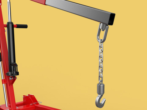 HYDRAULIC JACK ENGINE STAND CRANE HOIST LIFTING FOLDABLE MOBILE 3Dモデル