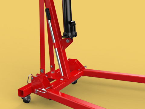 HYDRAULIC JACK ENGINE STAND CRANE HOIST LIFTING FOLDABLE MOBILE 3Dモデル