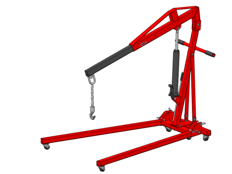 HYDRAULIC JACK ENGINE STAND CRANE HOIST LIFTING FOLDABLE MOBILE 3Dモデル