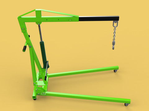 ENGINE CRANE HOIST LIFTING STAND FOLDABLE MOBILE HYDRAULIC JACK 3D Модель