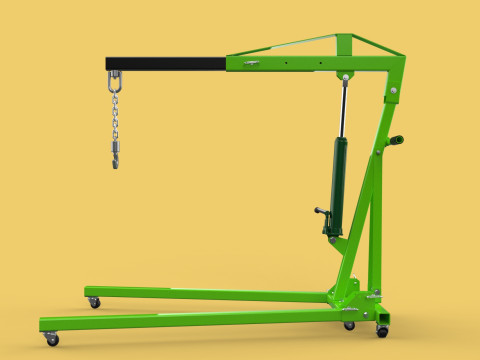 ENGINE CRANE HOIST LIFTING STAND FOLDABLE MOBILE HYDRAULIC JACK 3D Модель