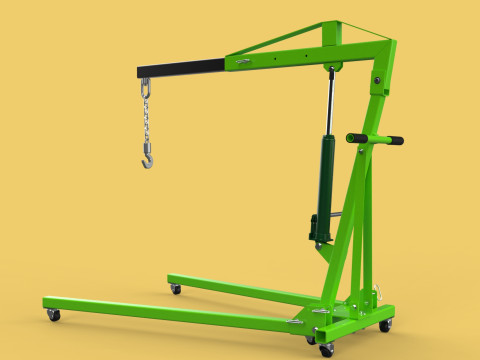 ENGINE CRANE HOIST LIFTING STAND FOLDABLE MOBILE HYDRAULIC JACK 3D Модель