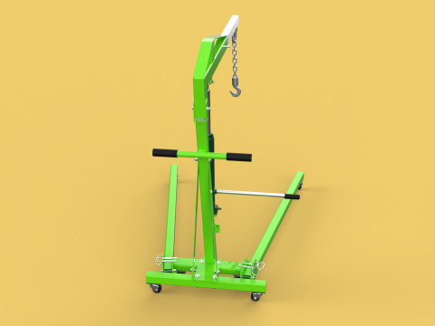 ENGINE CRANE HOIST LIFTING STAND FOLDABLE MOBILE HYDRAULIC JACK 3D Модель